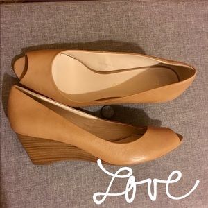 Franco Sarto | Nude peep-toe wedge